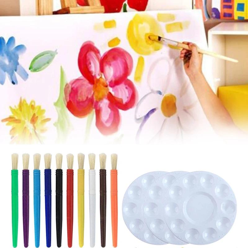 23Pcs Toddler Art SetPalette Brush Cleaning Cups Watercolor Paint Brush
